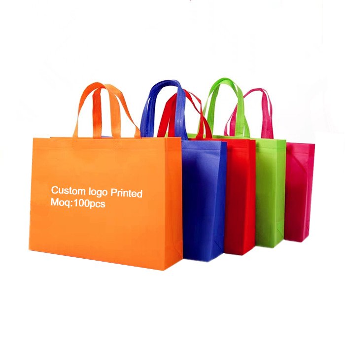 Waterproof Moq 500pcs Non-woven Tnt Shopping Bag Nonwoven Bolas Carry Bag Stock Custom Logo Non Woven Bag