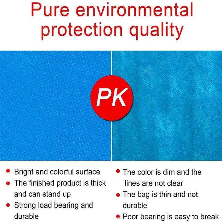 In stock Horizontal M Size Promotional Non-woven Fabric Carry Bag Reusable Eco Friendly PP Non Woven Gift Tote Shopping Bag
