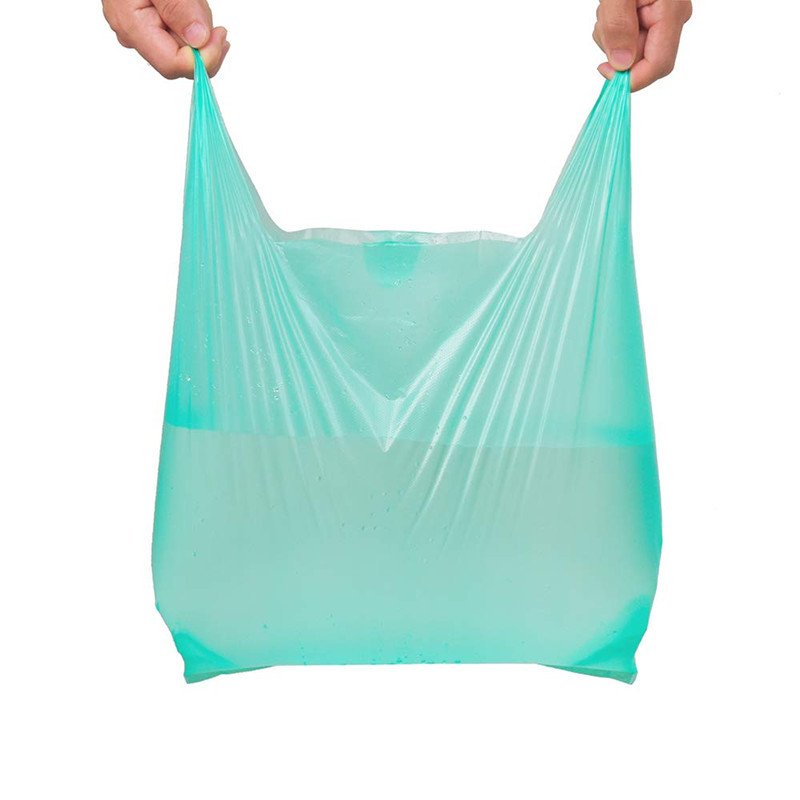 2023 Wholesale Price Custom Reusable Shopping Bags Clear PE LDPE Transparent Poly Plastic Bag Smiling Face T Shirt Vest Bags