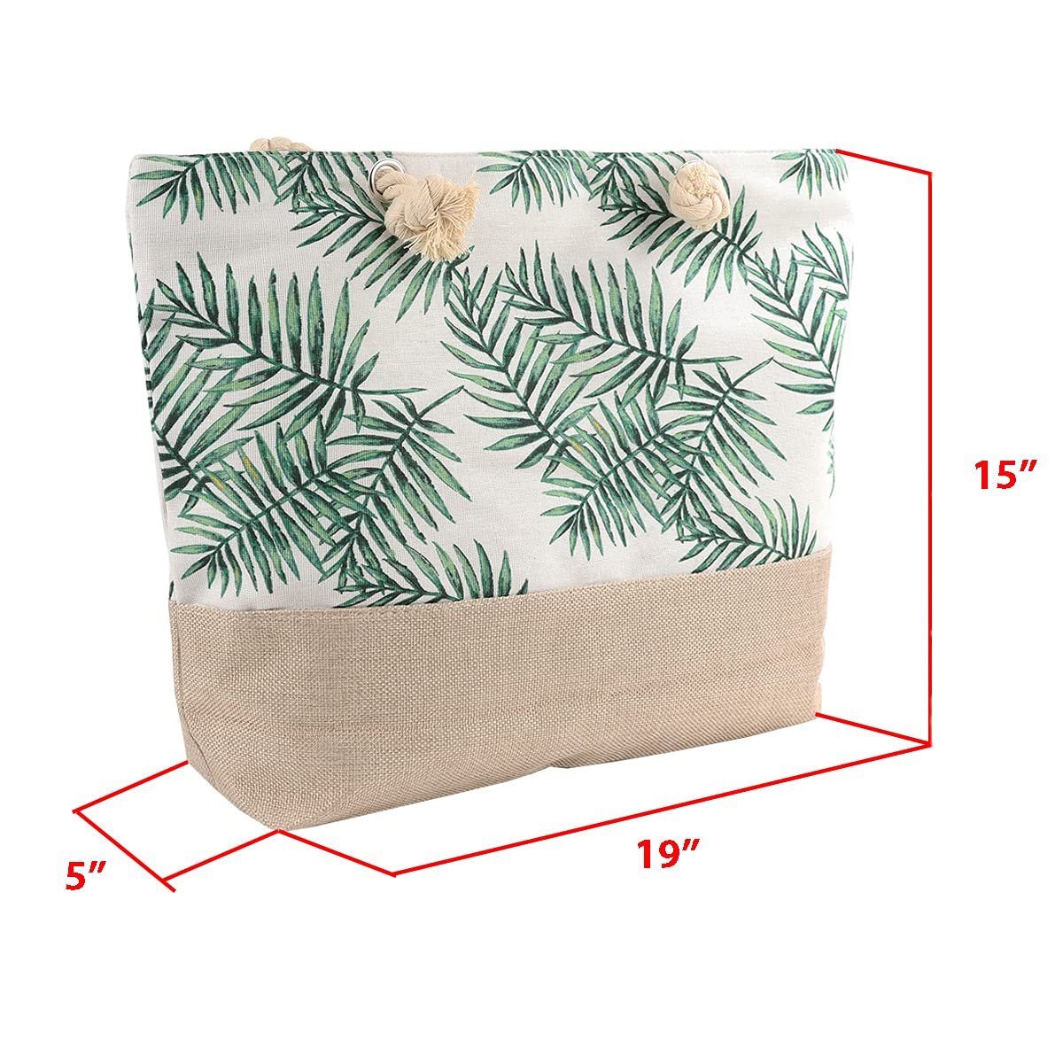Women's Luxury Handbag Summer Canvas Beach Bags Large Capacity Shopping Bags Tropical Print Handbag Tote Bags