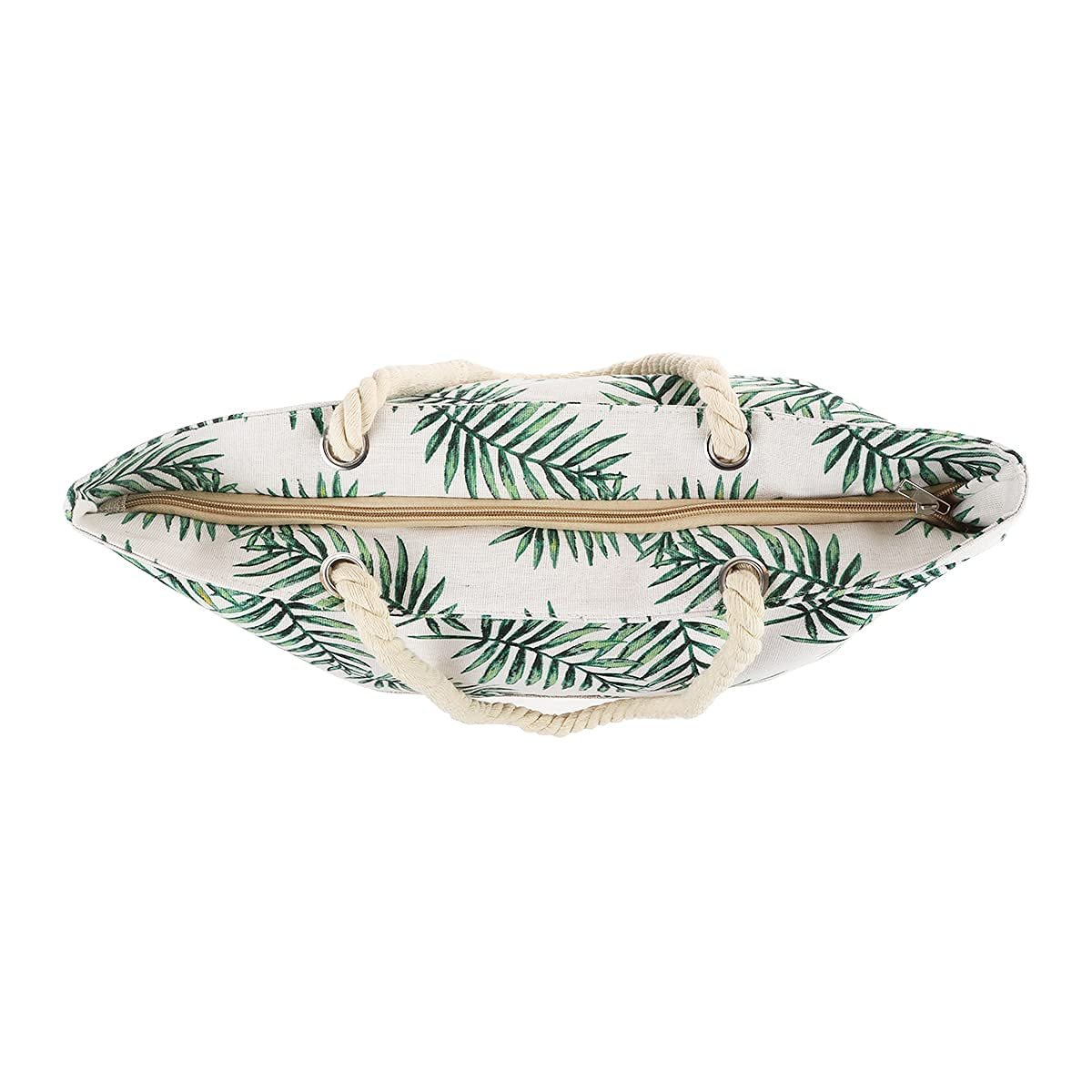 Women's Luxury Handbag Summer Canvas Beach Bags Large Capacity Shopping Bags Tropical Print Handbag Tote Bags