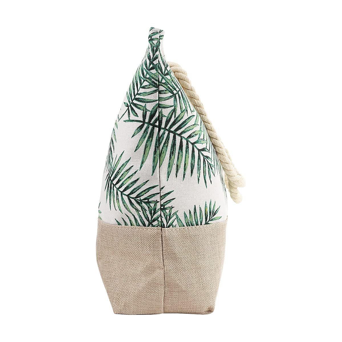 Women's Luxury Handbag Summer Canvas Beach Bags Large Capacity Shopping Bags Tropical Print Handbag Tote Bags