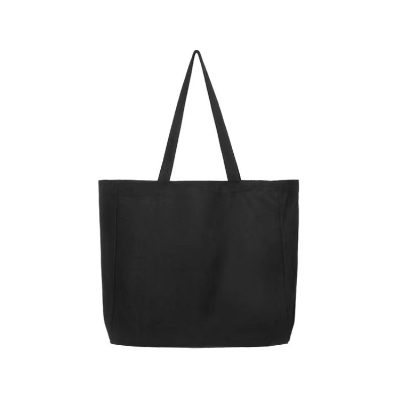 Wholesale Cotton Canvas Women Shoulder Bag Grocery Foldable Eco Handbags Casual Reusable Shopping Bag Lady Tote Bags Large