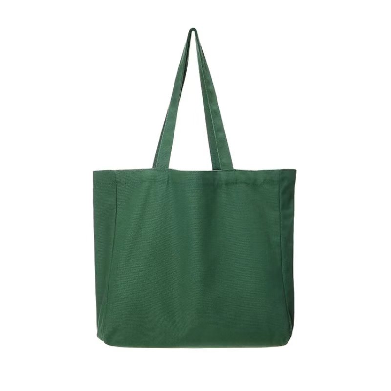 Wholesale Cotton Canvas Women Shoulder Bag Grocery Foldable Eco Handbags Casual Reusable Shopping Bag Lady Tote Bags Large