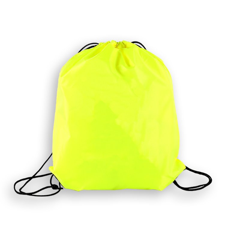 Multi color logo foldable plain eco friendly nylon drawstring shopping bag