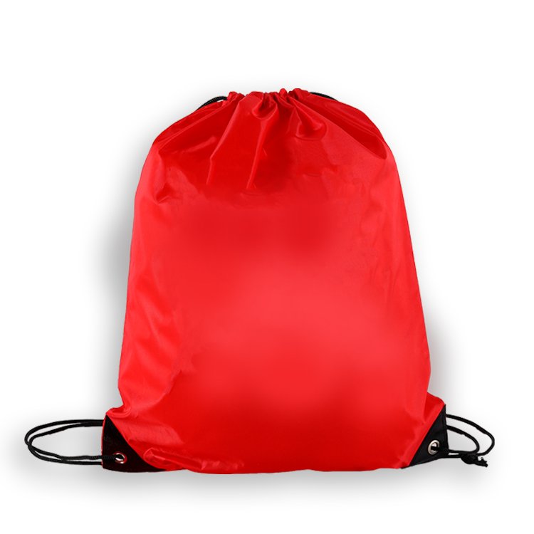 Multi color logo foldable plain eco friendly nylon drawstring shopping bag