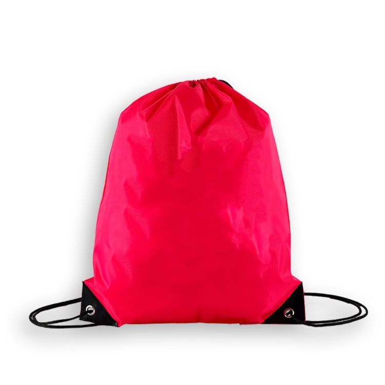 Multi color logo foldable plain eco friendly nylon drawstring shopping bag