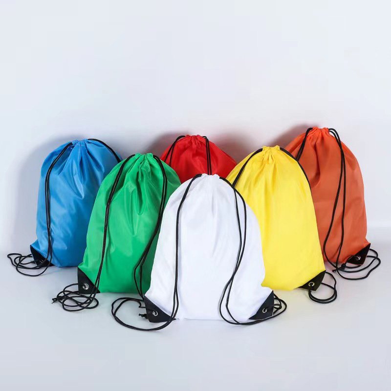 And Backpack Drawstring Bags Wholesale Customized Shop Gym Sport Logo Promotional Polyester Nylon Waterproof Bulk String Bag