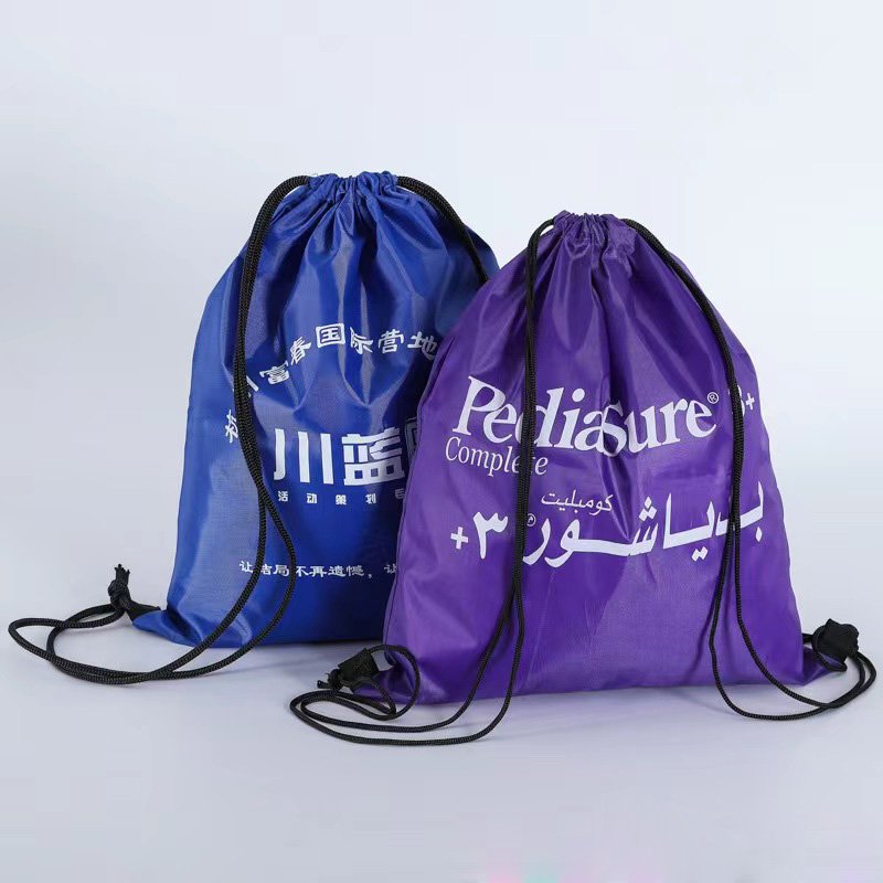 And Backpack Drawstring Bags Wholesale Customized Shop Gym Sport Logo Promotional Polyester Nylon Waterproof Bulk String Bag