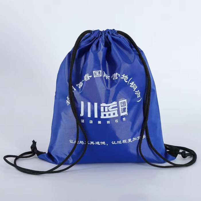 And Backpack Drawstring Bags Wholesale Customized Shop Gym Sport Logo Promotional Polyester Nylon Waterproof Bulk String Bag