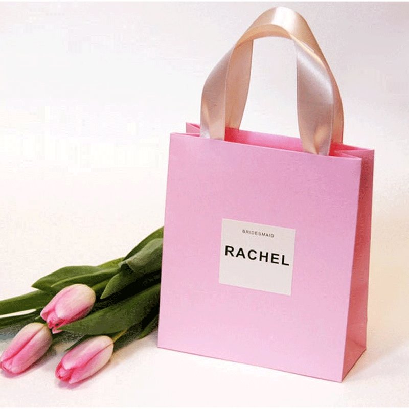 Luxury Gift Paper Bag Custom Made Printed Logo Jewelry Packaging Kraft Shopping Paper Bag With Ribbon Handles