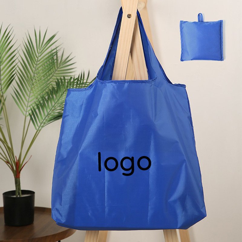 Wholesale Custom Easy Carry Shopping Bag Nylon Reusable Foldable Grocery Tote Bag Heavy Duty Expandable Folding Tote Bag