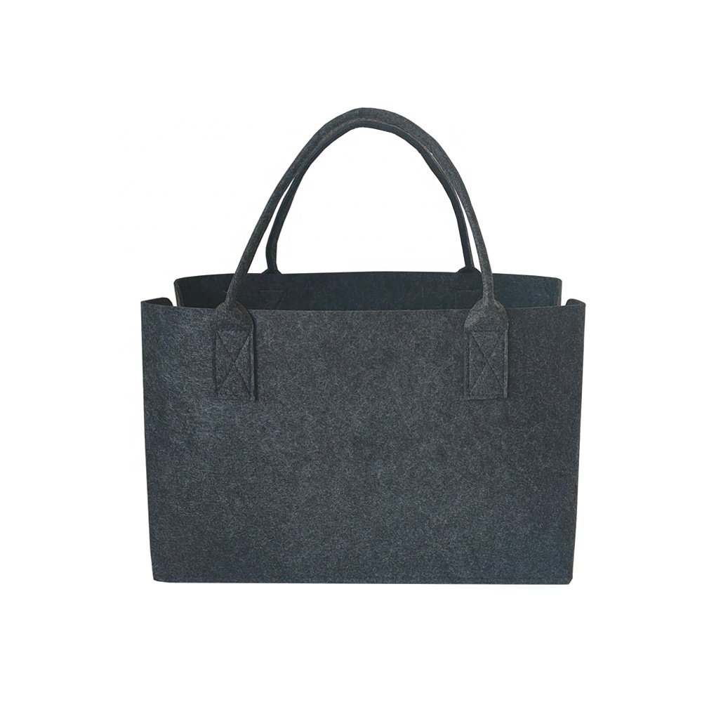 Customized Foldable Large size Felt Shopping Bags made by Felt Fabric storage Travel Tote Bag