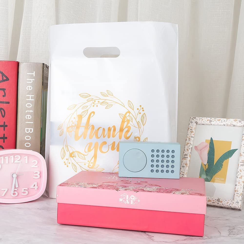 Biodegradable 12x15 Inches 3 Mil Poly Large Plastic Retail Shopping Merchandise Packing Bottoms Bag with Logos
