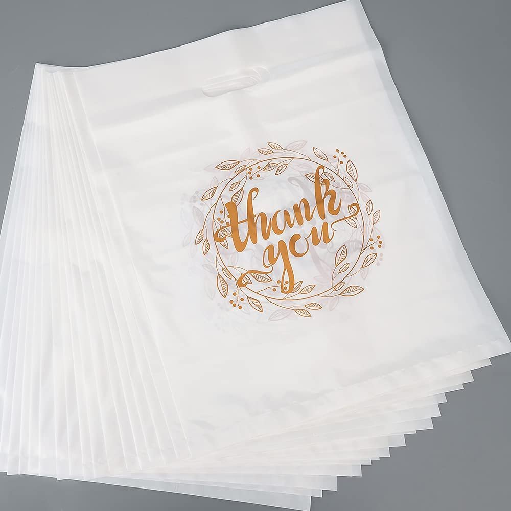 Biodegradable 12x15 Inches 3 Mil Poly Large Plastic Retail Shopping Merchandise Packing Bottoms Bag with Logos