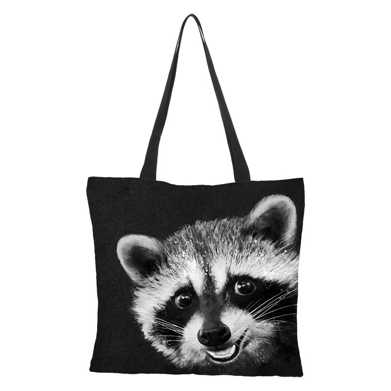 Creative Flower Pet Dog Print Bag Shopping Bag Graphic Tote Harajuku Shopper Women Shoulder Bag Funny Eco Large Capacity
