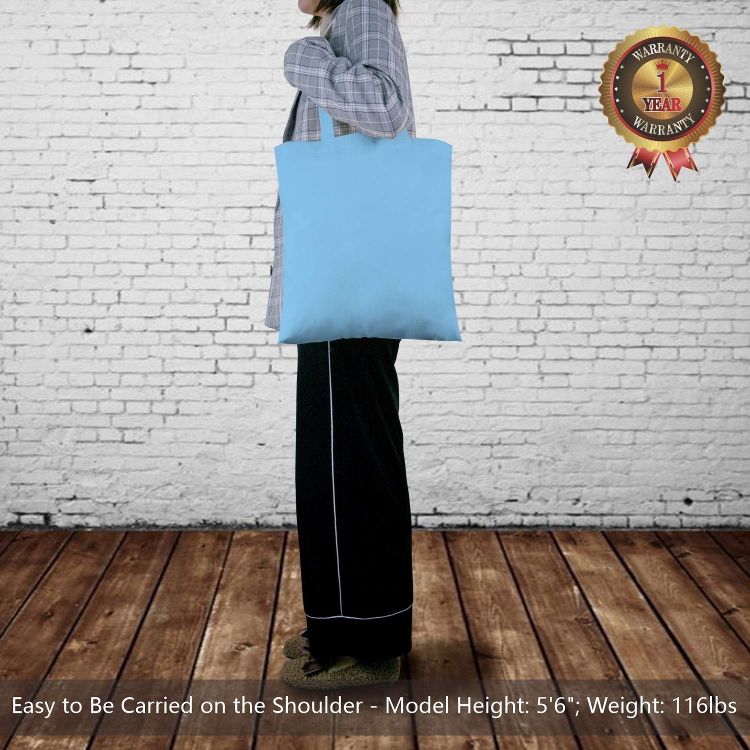 China Factory eco friendly Personalized Sky Blue Hot Selling Natural Cotton Bag Recycled Cotton Bag