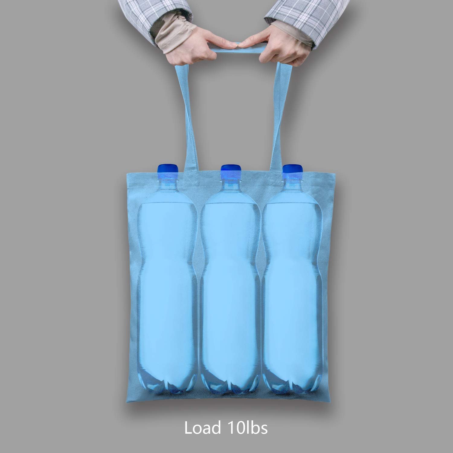 China Factory eco friendly Personalized Sky Blue Hot Selling Natural Cotton Bag Recycled Cotton Bag