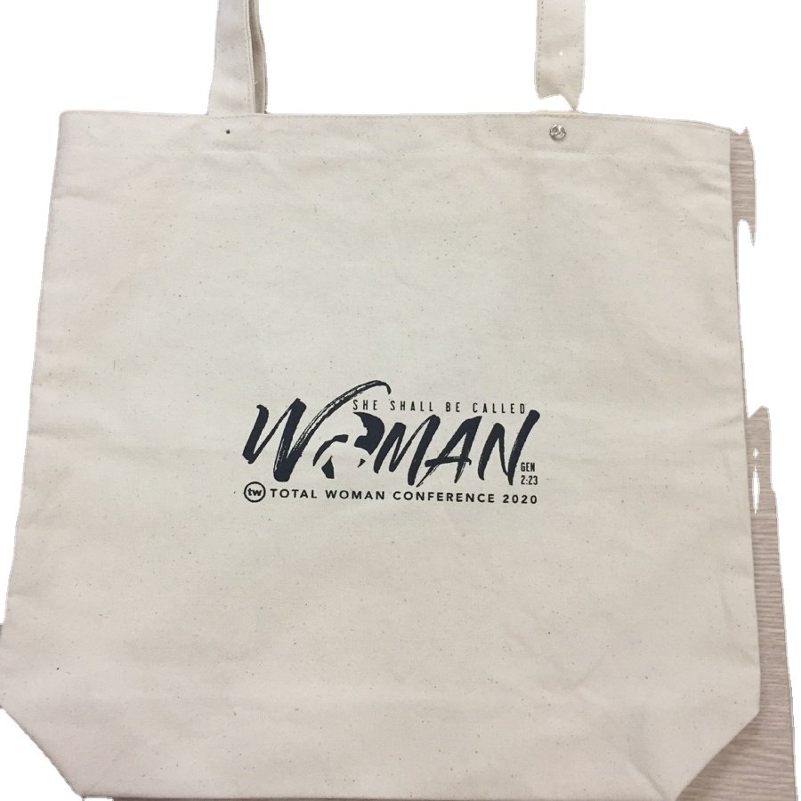 Durable Cotton Canvas Tote Bags Nice Easy Storage Foldable for Promotional Use