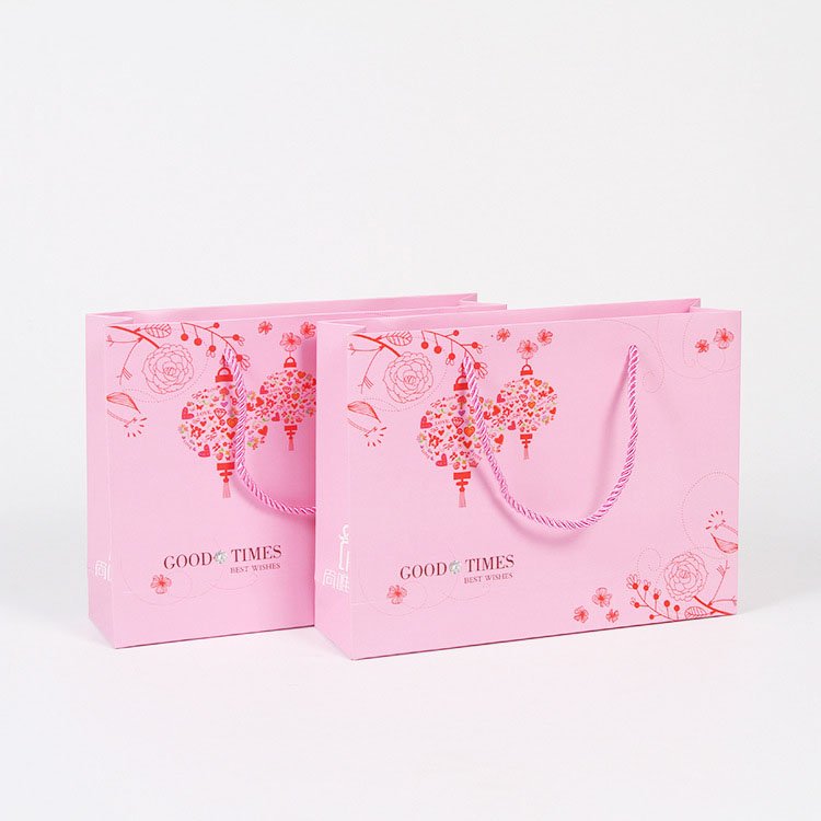 Custom Logo Fancy Shopping Bag For Cosmetic Perfume Jewelry Product Paper Bag With Ribbon