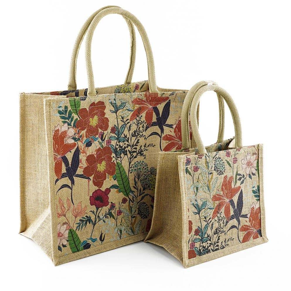 Eco Shopping Tote Bag Custom Logo Handbag Burlap Shopping Gunny Jute Bag