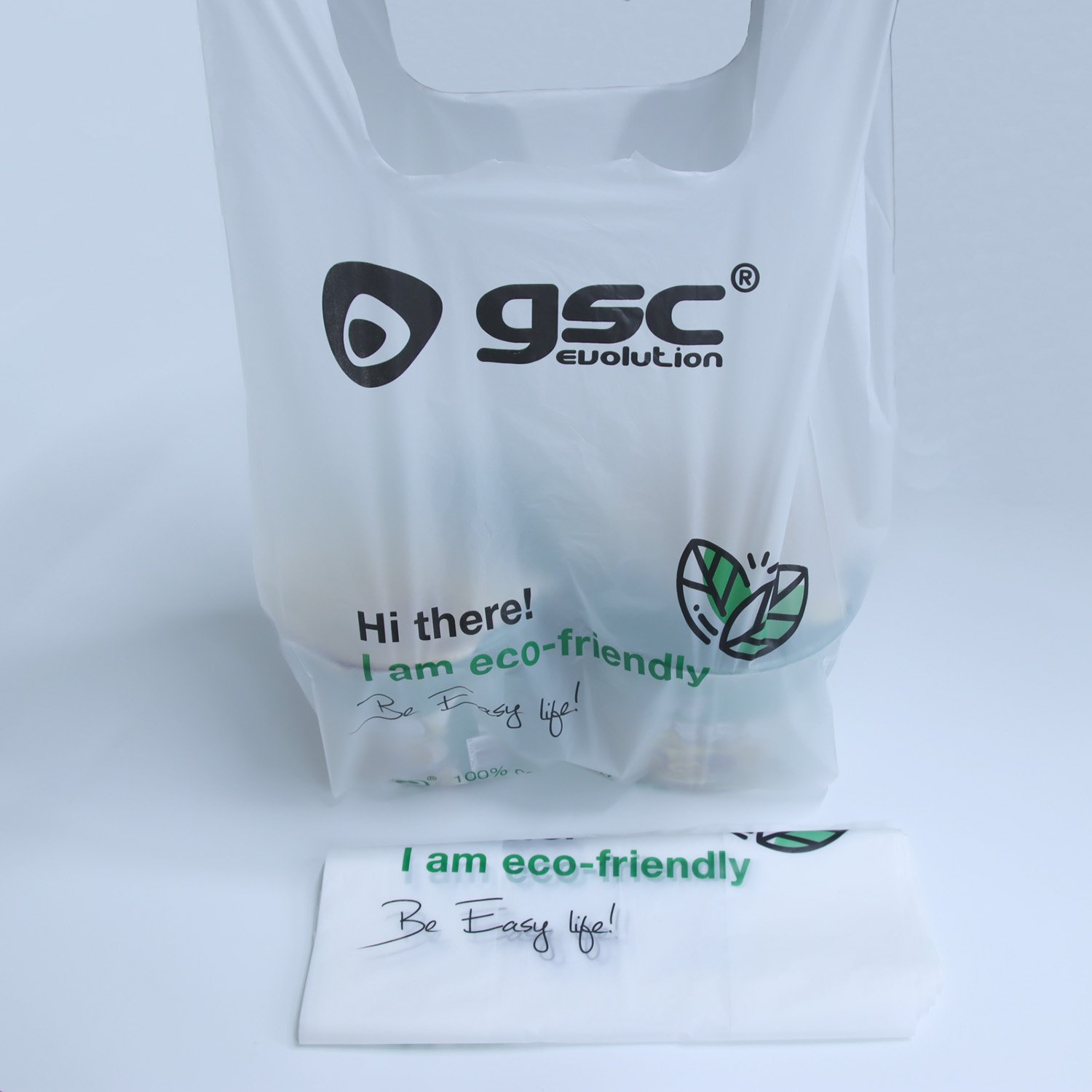 Food Packaging compostable bag T Shirt Supermarket Shopping Biodegradable Bag