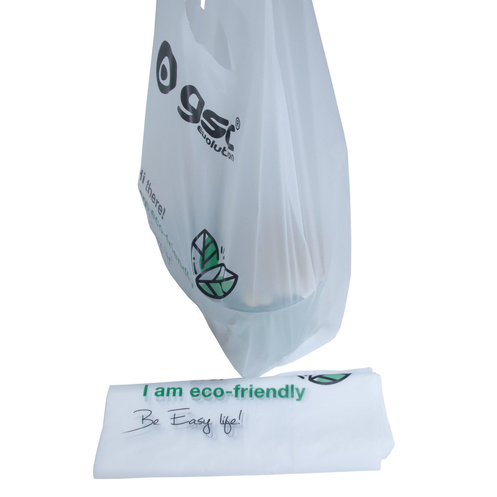Food Packaging compostable bag T Shirt Supermarket Shopping Biodegradable Bag