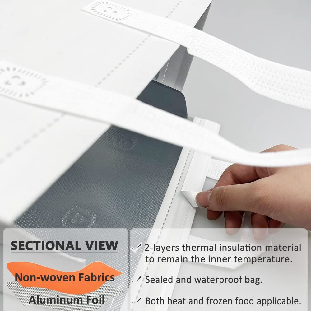 Non-woven Fabric High Quality Food Delivery Thermal Bag Outdoor Takeaway Wine Cake Food Insulated Cooler Bag With Handle