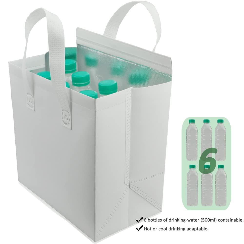 Non-woven Fabric High Quality Food Delivery Thermal Bag Outdoor Takeaway Wine Cake Food Insulated Cooler Bag With Handle