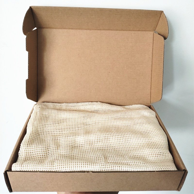 Zero Waste Organic Cotton Reusable Produce Mesh Bag For Fruits And Vegetable Mesh Net Bag Eco Friendly Reusable Shopping Bag