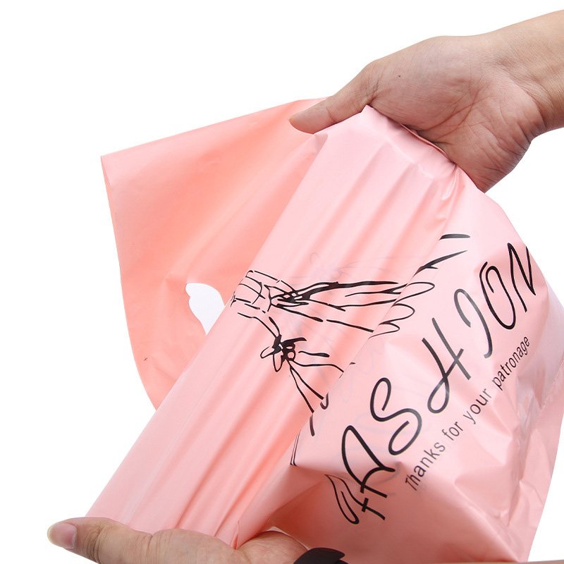 Wholesale Plastic Shopping Bag Custom Logo Printed Biodegradable Die Cut Plastic Packaging Bags For Clothes With Handle