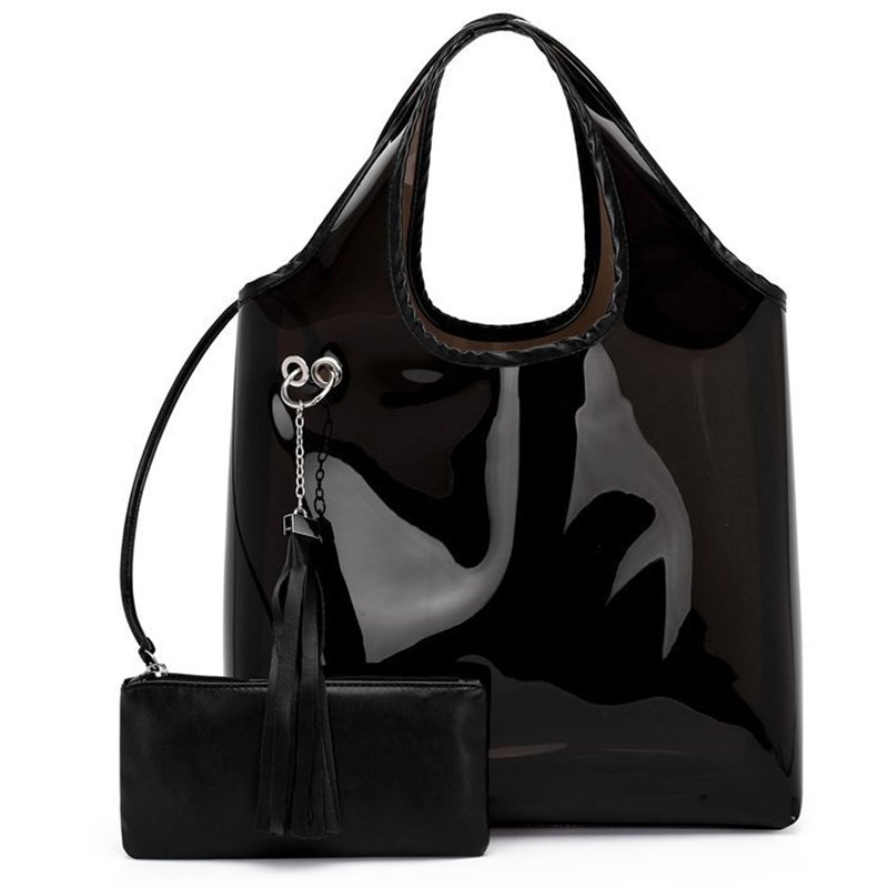Clear Security Work Tote Shoulder Bag Women Handbag Purse PVC Transparent Shopping Bag