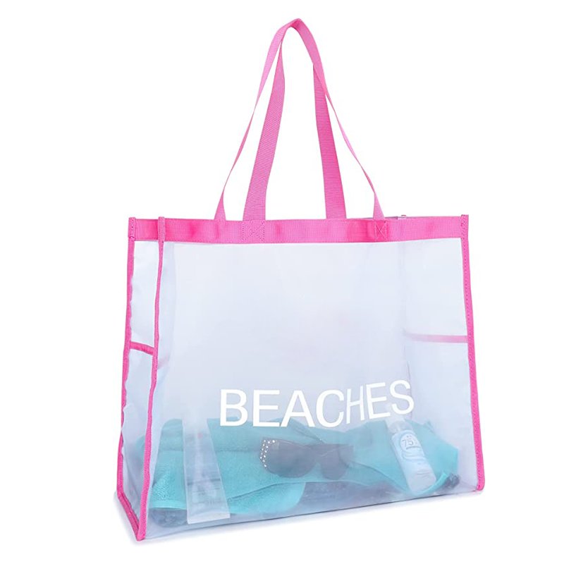 Summer hot selling extra large capacity reusable grocery mesh beach tote shopping bag with custom logo