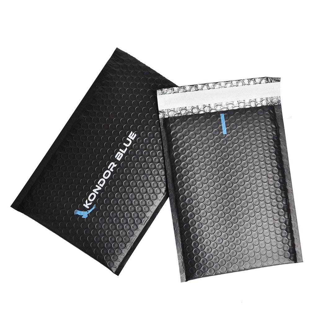 custom logo Padded Envelope Printed Matte Black Bubble Mailers With Logo Shipping Bags for Clothing