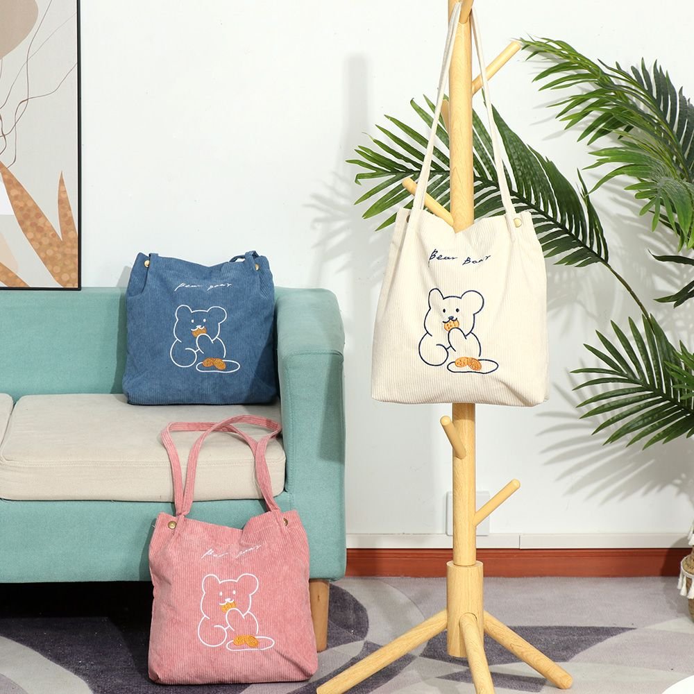 Cute Cartoon Factory Custom Wholesale Shopping Bags Environmentally Friendly Reusable Canvas Bag