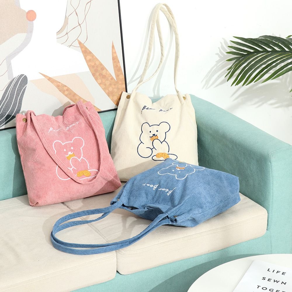 Cute Cartoon Factory Custom Wholesale Shopping Bags Environmentally Friendly Reusable Canvas Bag