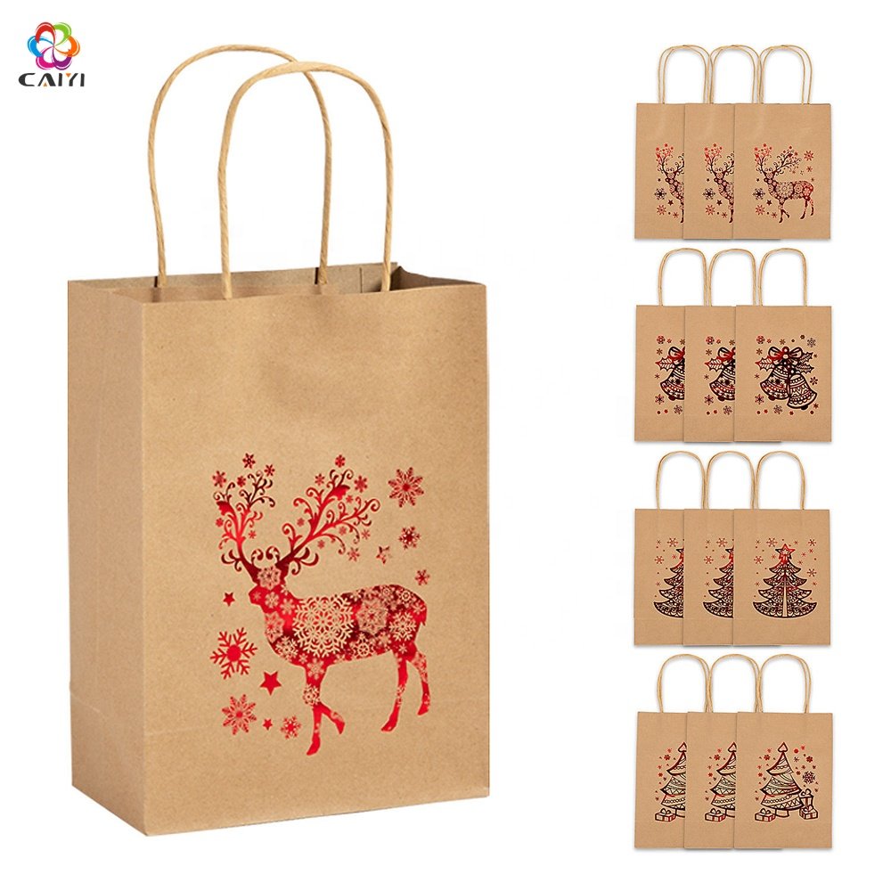 Handmade Custom Shopping Paper Bags with Your Own Logo Gravure Printing Surface Handling