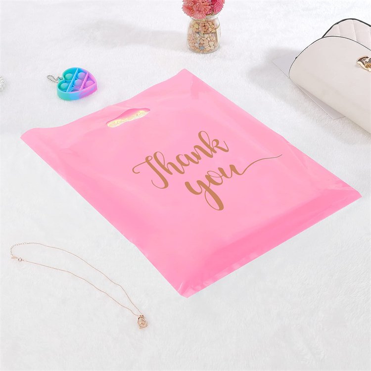 Factory Price Goodie Party Favor Thank You Plastic Gift Merchandise Bags for Small Business Weddings Christmas Craft Show