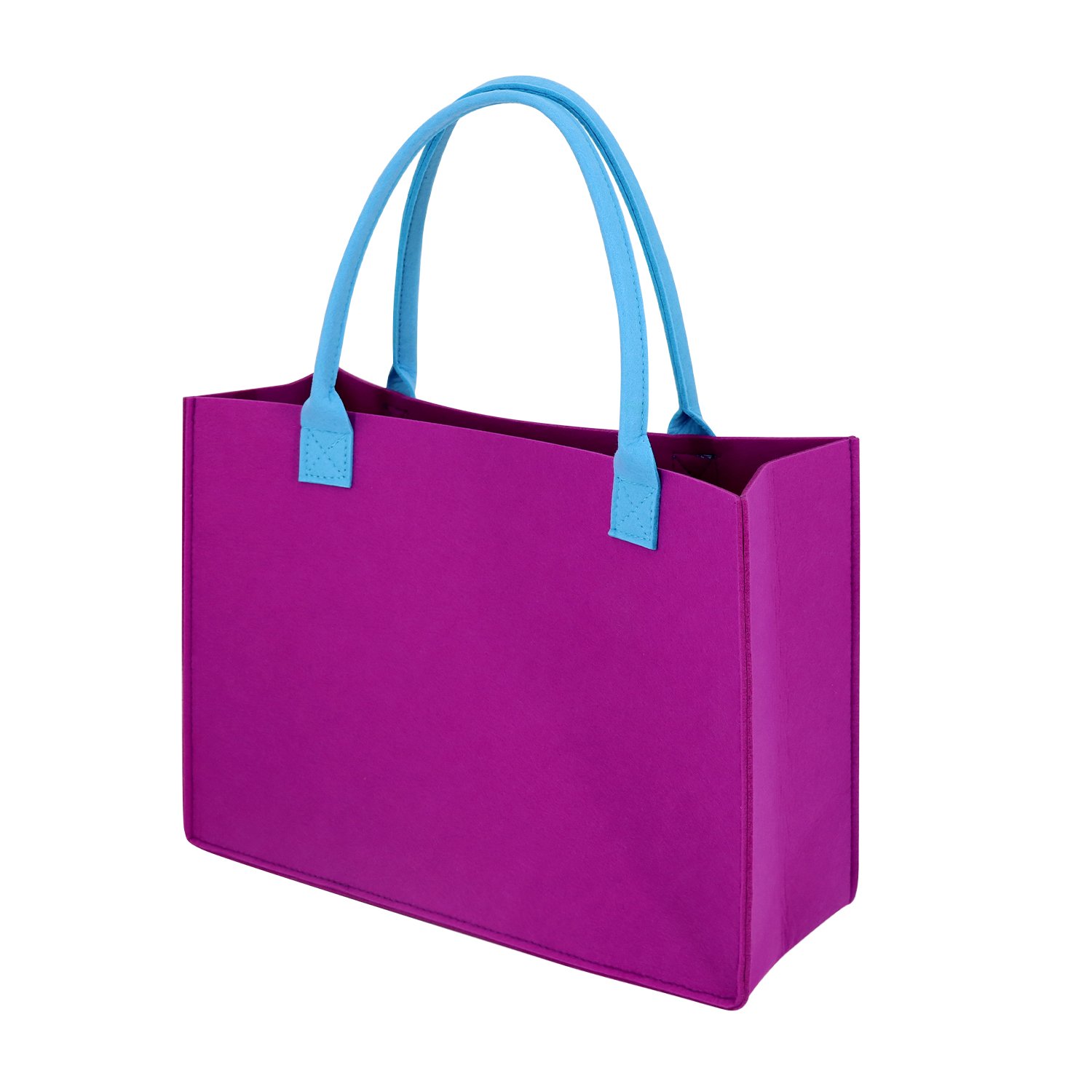 High Capacity Luxury Purple Felt Online Handbag Ladies Shopping Bag for Women