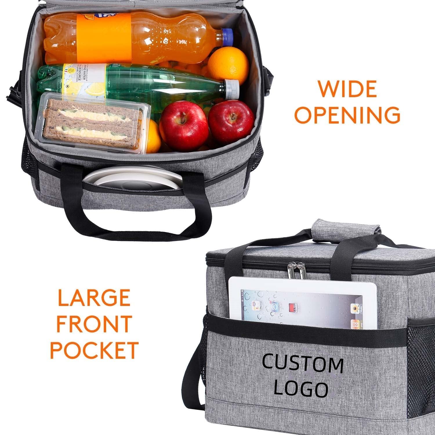 Collapsible Cooler Bag Cans Insulated Large Lunch Bag Leakproof Soft Cooler Portable Tote Camping BBQ Family Outdoor Activities