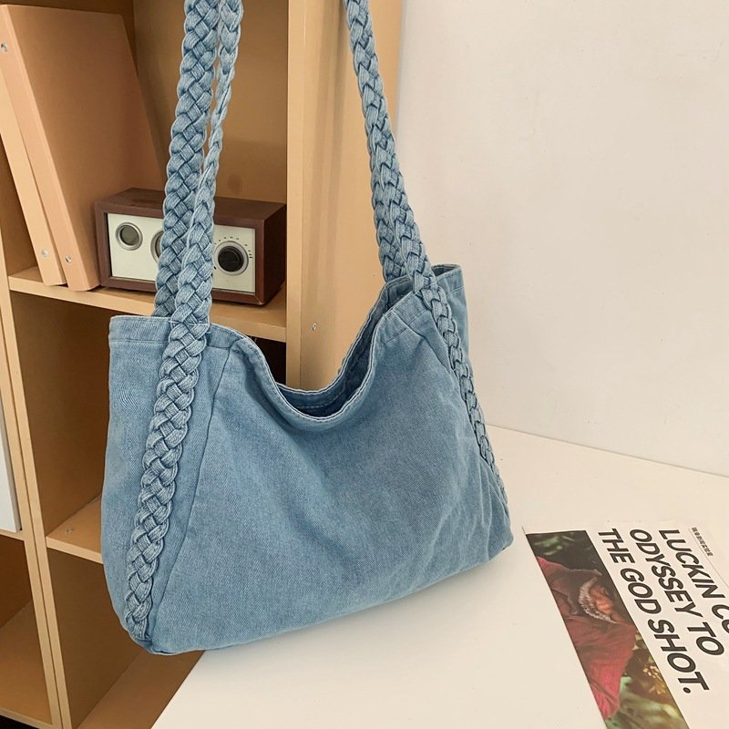 Denim Tote Bag Denim Shopping Bag Denim Messenger Bag