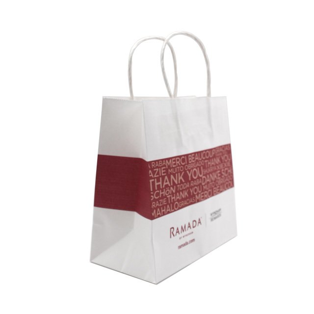 custom white brown heavy duty hard kraft luxury paper shopping bags for bread bottle wine and cookie