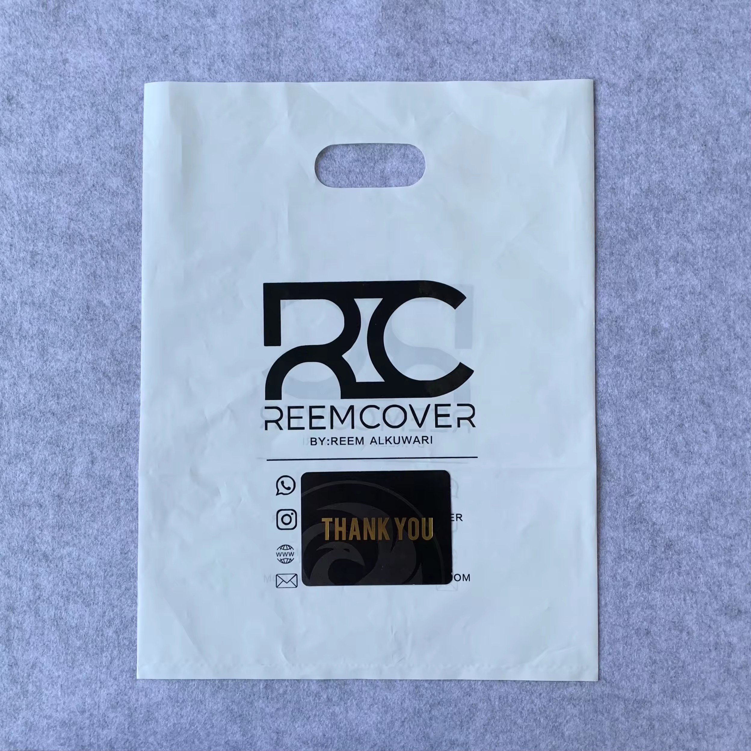Custom Eco Friendly Biodegradable Plastic T-shirt bags With Logos Supermarket Plastic Custom Compostable Grocery shopping bag