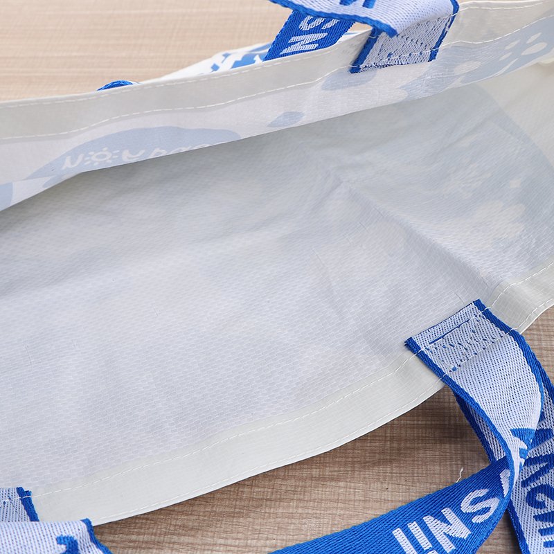 Eco-Friendly Reusable PP Woven Shopping Bags with Custom Logo T-Shirt Texture Laminated Gift Storage Handled Bags