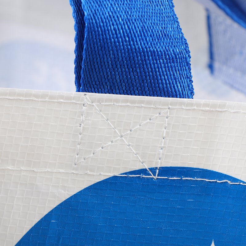 Eco-Friendly Reusable PP Woven Shopping Bags with Custom Logo T-Shirt Texture Laminated Gift Storage Handled Bags