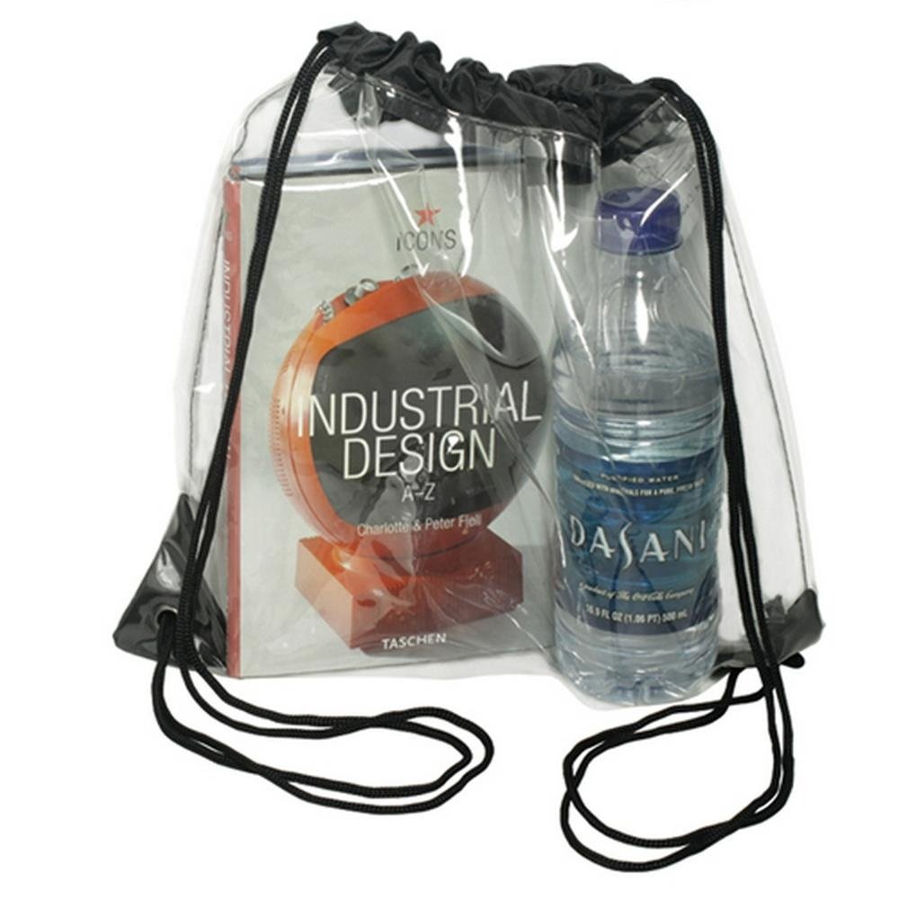 Custom Fashion Plastic Waterproof Transparent Drawstring Backpack Clear PVC Shopping Bag