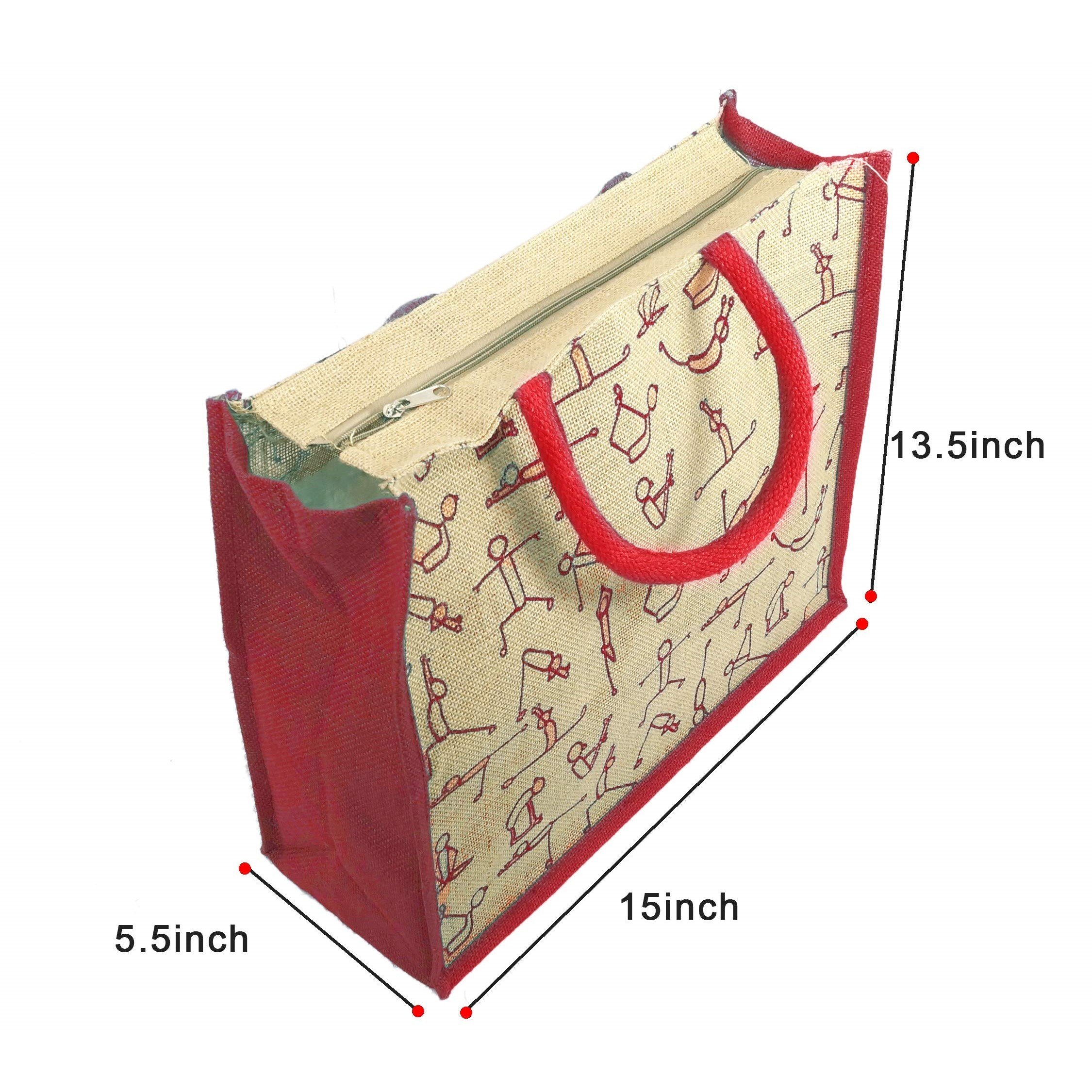 Bag Drawstring with Zipper Pocket High Quality Natural Jute Bag Gift Bags For Festivals Functions For Sale