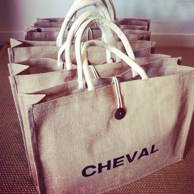 Bag Drawstring with Zipper Pocket High Quality Natural Jute Bag Gift Bags For Festivals Functions For Sale