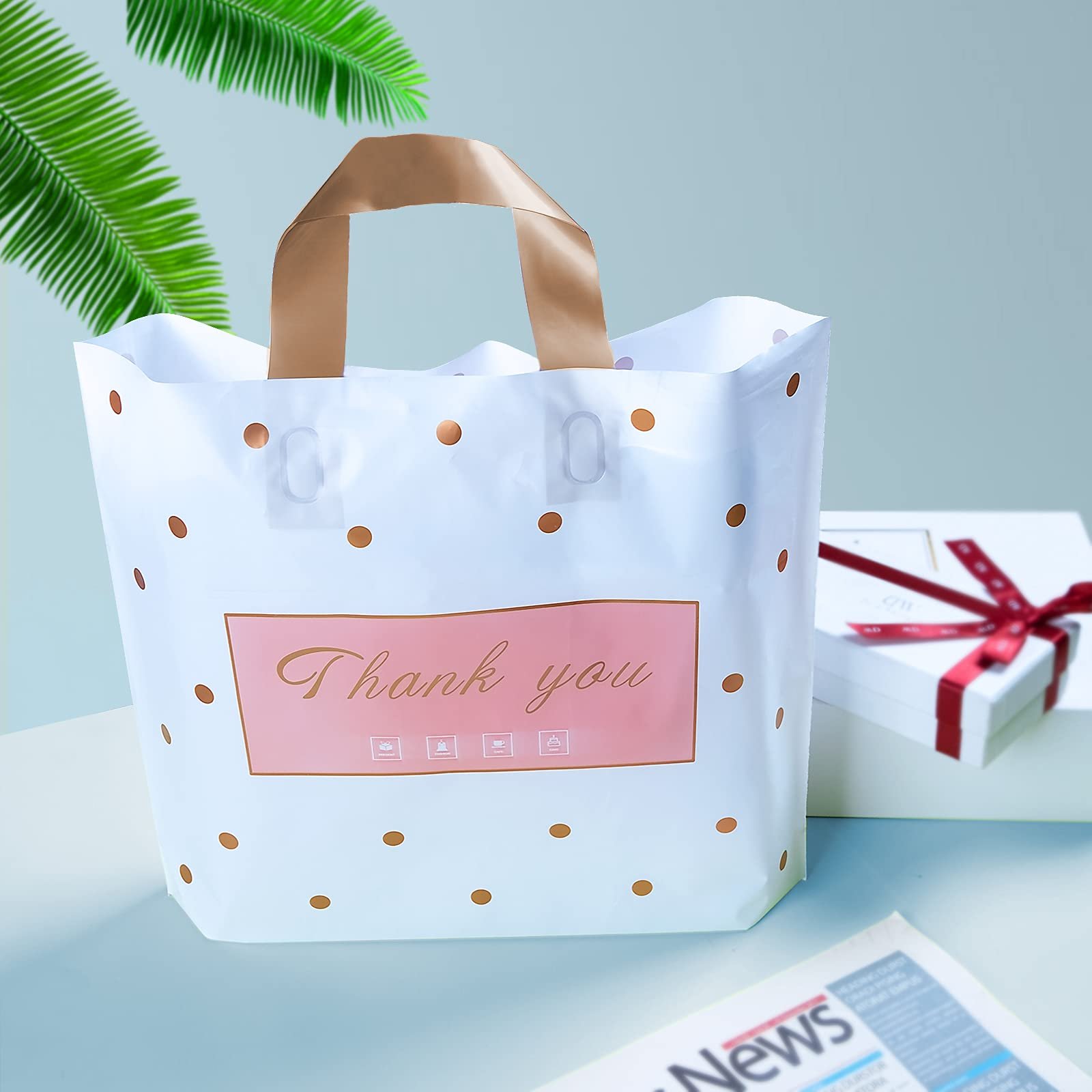 Eco-Friendly Custom Logo Design Printed LDPE White Clothes shoes Reusable Promotional Poly handle Recycle Plastic Shopping Bag