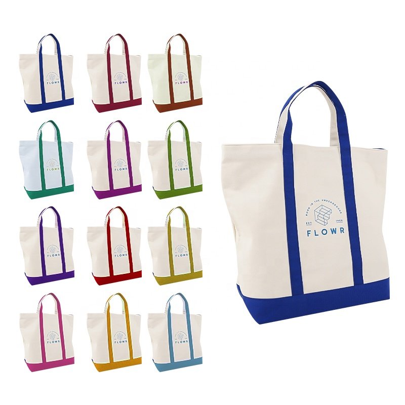 oversized personalised school cloth colorful cosmetic unique hand print fabric bag for shopping